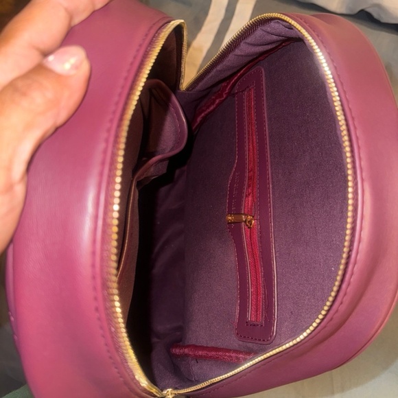 Pocket Studded Backpack in Plum - Picture 2 of 5